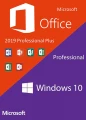 Les cls Microsoft Windows 10 PRO OEM + Office 2019 Pro Plus  29.08 euros