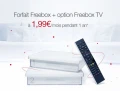 Free propose son Forfait Freebox Crystal + TV  1.99  chez Vente-Prive
