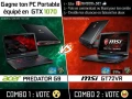 Concours : Materiel.net vous fait gagner un Pc portable Gamer quip en GTX 1070