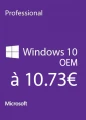 Microsoft Windows 10 Pro OEM  10.73  avec Cowcotland et GVGMall