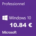 La cl de licence Microsoft Windows 10 PRO OEM  10.84 euros avec GVGMall