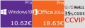 La licence Windows 10 Pro OEM  10.62 euros et Office 2016  18.63 euros avec GVGMALL et CCL
