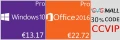 Microsoft Windows 10  12 euros, Office 2016  22 euros, jusqu' - 91 %
