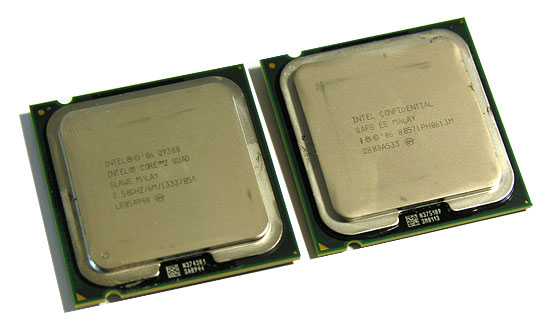 Test processeur Q9300 et E7200