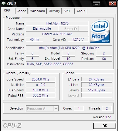 CPU-Z 1.51 disponible 