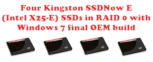 4 SSD Kingston SLC en Raid 0