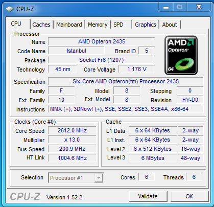 test 6 cores AMD