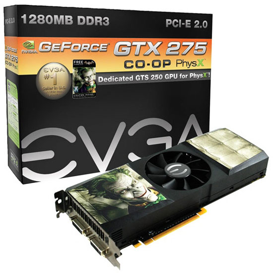 carte EVGA GTX 275 CO-OP PhysX Edition