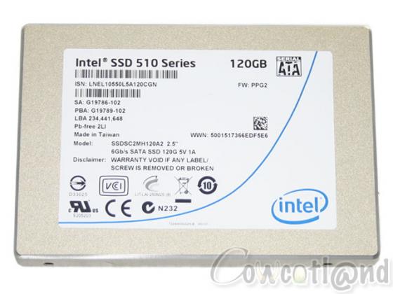 Test SSD Intel 510 120 Go SATA 6.0 Cowcotland