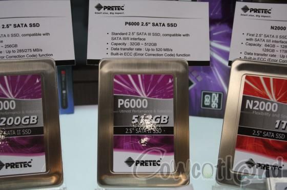 [CeBIT 2011] SSD de 1 To et SATA III  520 Mo/sec chez Pretec