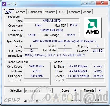 [Cowcotland] Preview OC AMD A8-3870K