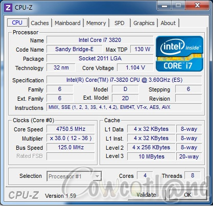 Le CPU-Z nouveau est l