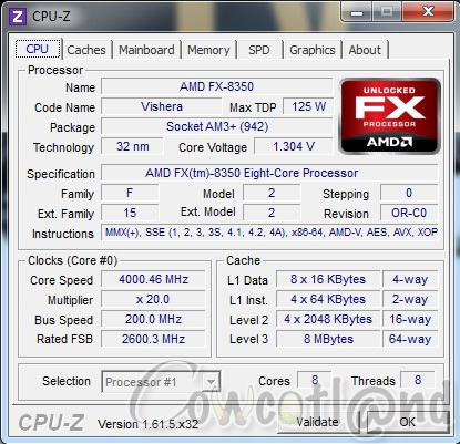 La version 1.62 de CPU-Z est disponible