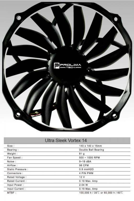[Maj] Un ventilateur de 140 x 15mm � 17 pales chez Prolimatech ?