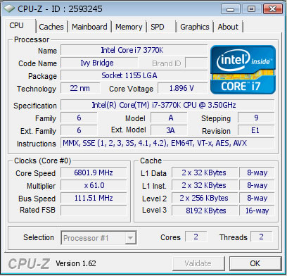 [Cowcot OC] 6802 MHz avec le 3770K