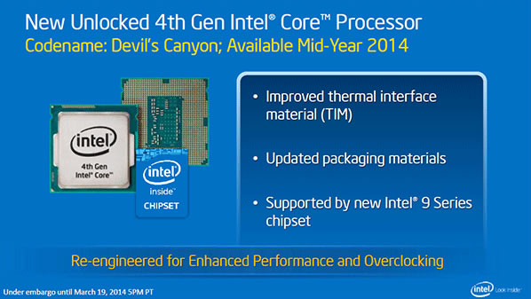 intel devil canyon haswell special overclocking juin