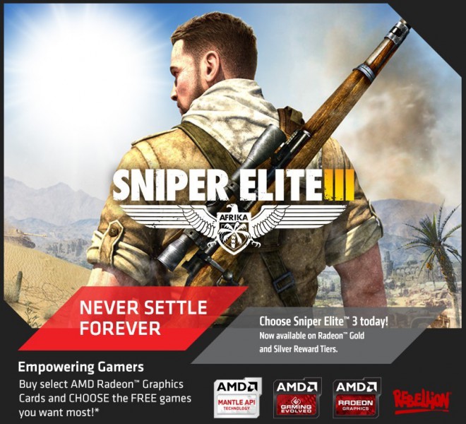 amd bundle never settle forever sniper elite 3