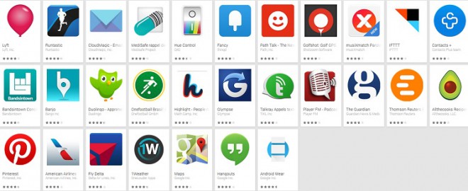 applications android wear disponibles play store