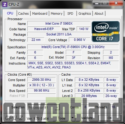 cowcotland test processeur intel core i7-5960x