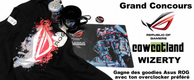 concours wizerty asus rog t-shirt tapis souris asus rog