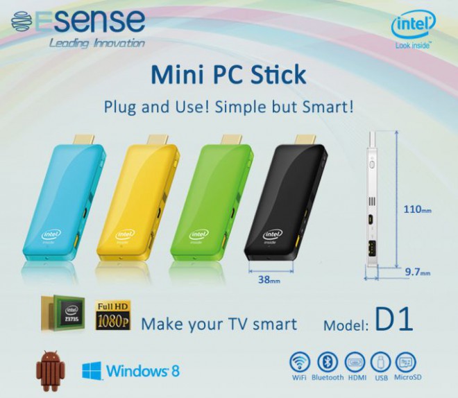 esence mini-pc stick d1 fabricant sense micro pc flash