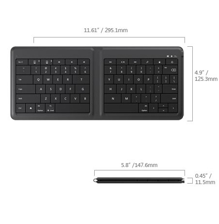 microsoft clavier nomade universal foldable keyboard
