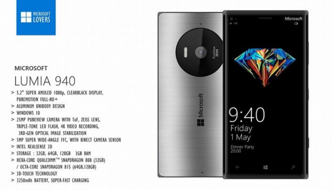 lumia 940 940 xl photos caracteristiques techniques