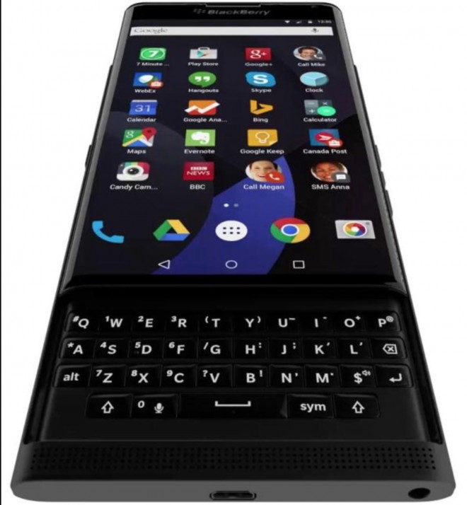blackberry venice ecran incurve clavier physique