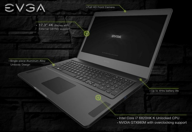 evga attaque marche pc portable gamer haut gamme evga sc 17