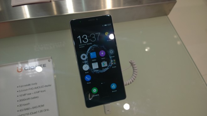 mwc 2016 gionee s8 telephone ecran 3d touch