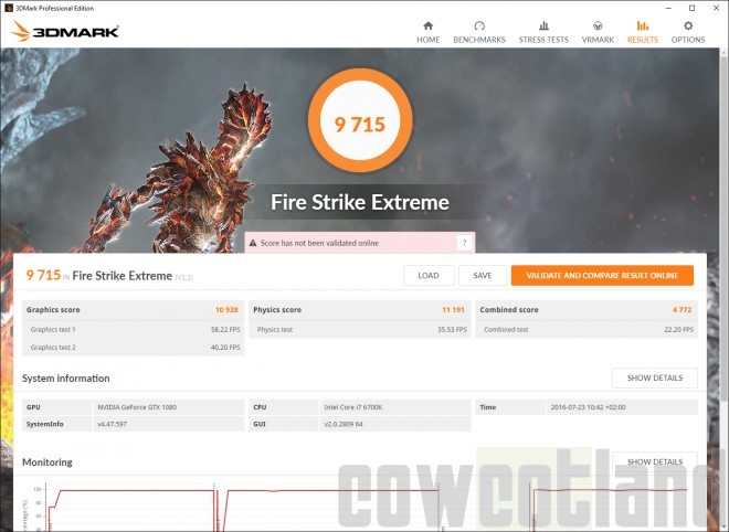 cowcotland preview evga geforce gtx 1080 ftw gaming acx 3 0 core i7 6700k