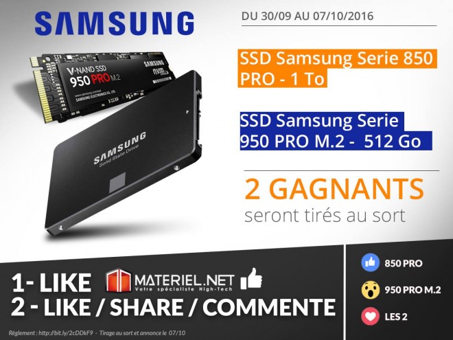 concours materiel net gagner ssd samsung