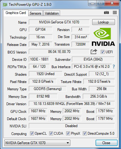 nvidia-micron gtx-1070 memoire-gddr5 gaming