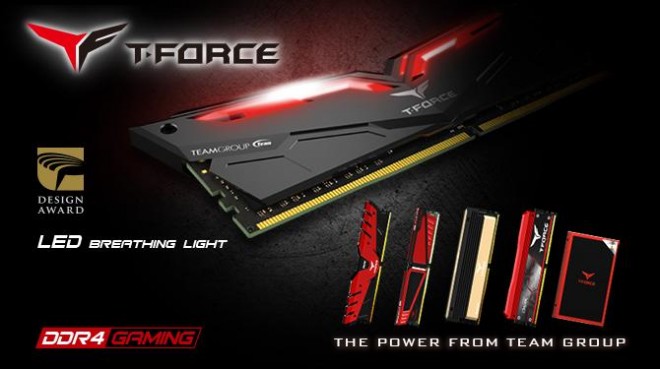 team group regroupe kits ddr4 gaming serie t-force