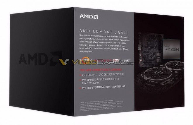 AMD Combat Crate Gaming BOX R5-1600 B350 RX580 599-dollars 