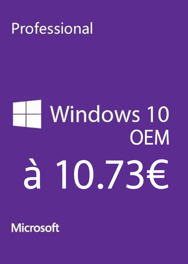 Microsoft Windows 10Pro OEM 11-euros