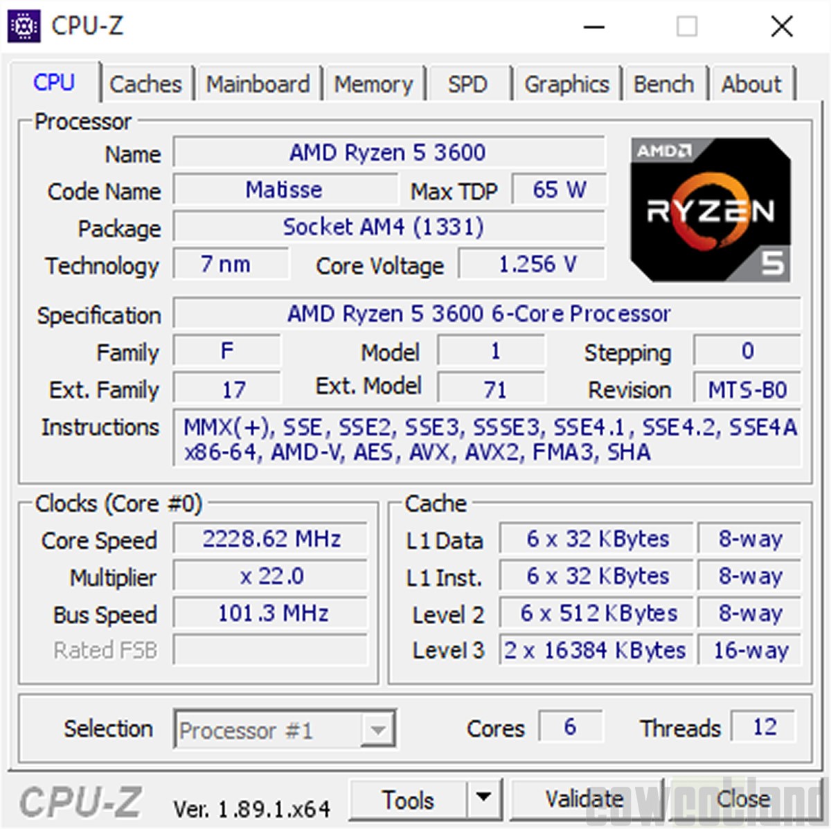 test-cpu test-processeur AMD-ryzen amd-ryzen-5-3600 test-amd-ryzen-5-3600