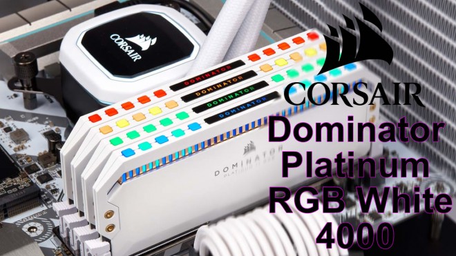 Prsentation mmoire DDR4 CORSAIR Dominator Platinum RGB White 4000