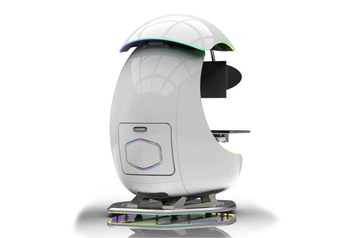 Cooler Master Orb X, asiento de forma ovalada, que integra todo el equipamiento necesario