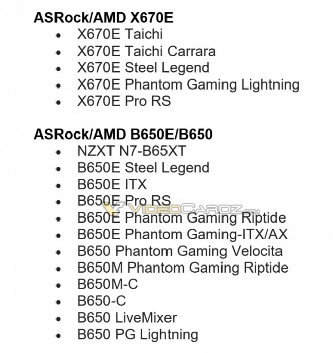 carte mre X670 B650 AMD RYZEN 7000