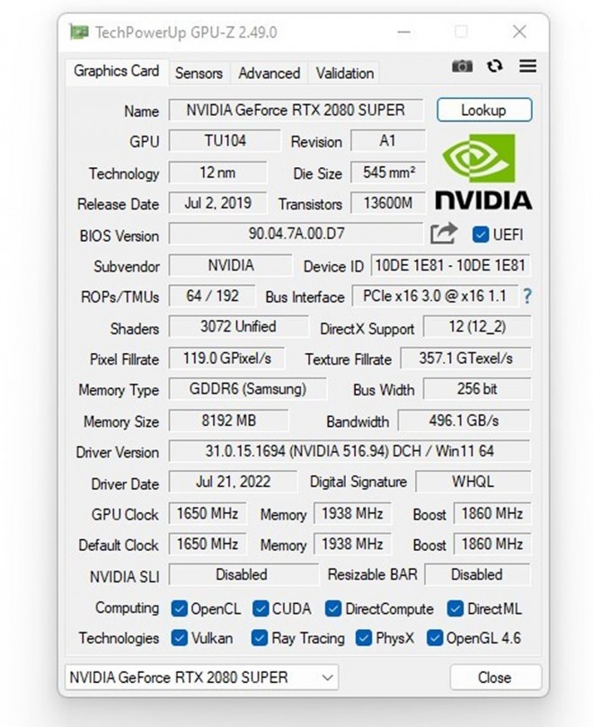 TechPowerUp GPU-Z version v2-49-0