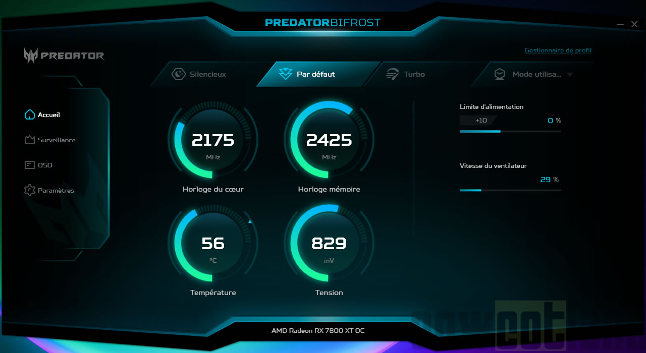 Image 66978, galerie Predator BiFrost Radeon RX 7800 XT : Acer passe en AMD 