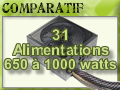31 alimentations de 650 � 1000 watts