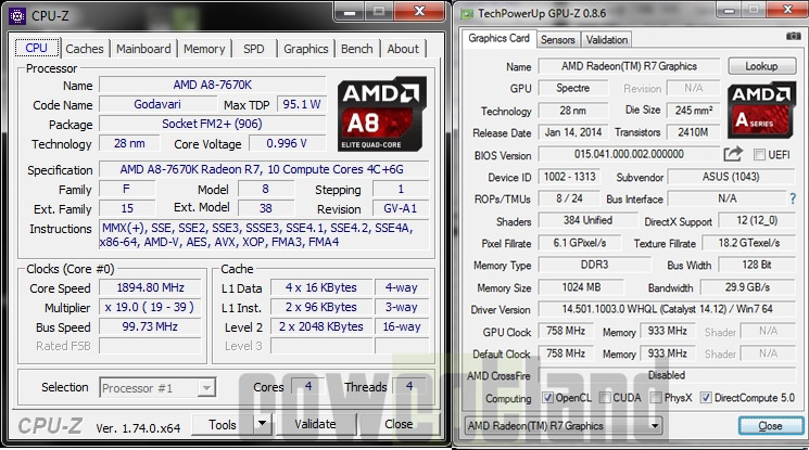 Image 29013, galerie Test processeur APU AMD A8-7670K