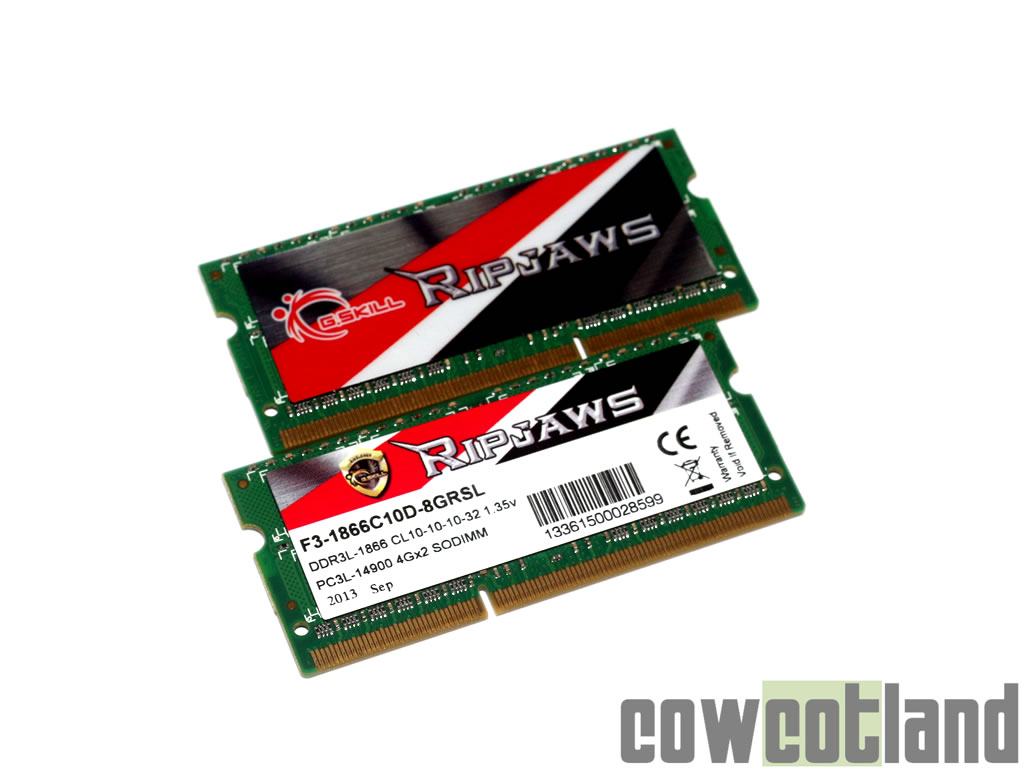 Image 22072, galerie Comparatif mmoire DDR3 So-Dimm : 4 Kits 1333  1866 Mhz