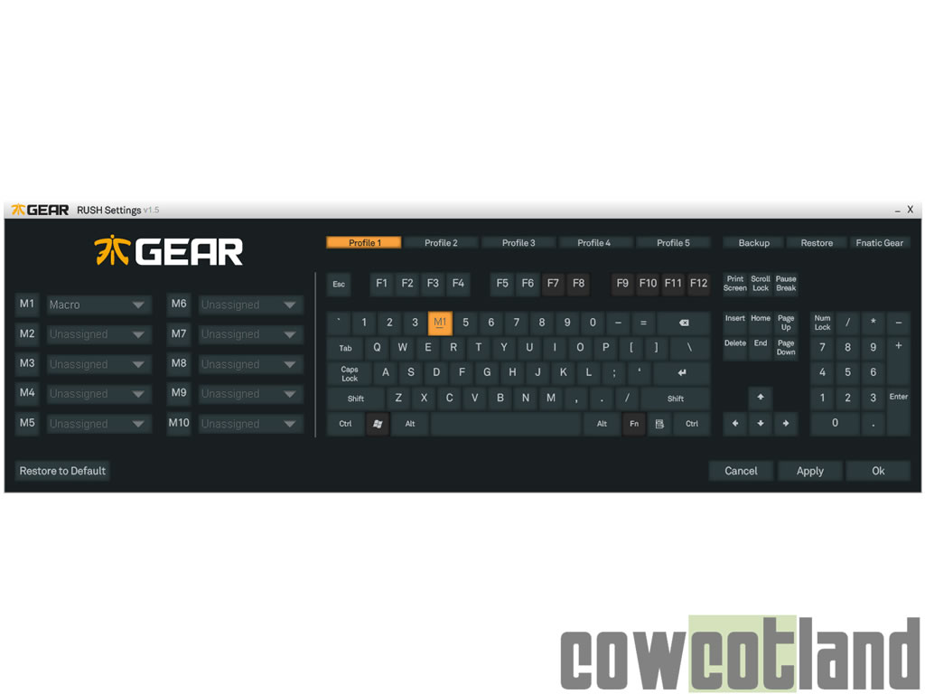 Image 30553, galerie Clavier Fnatic Gear Rush G1