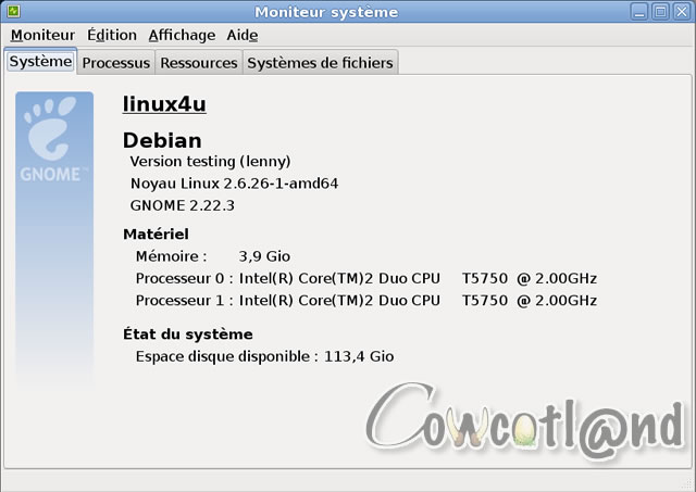 Image 4545, galerie Clevo M570RU Linux4U Extreme