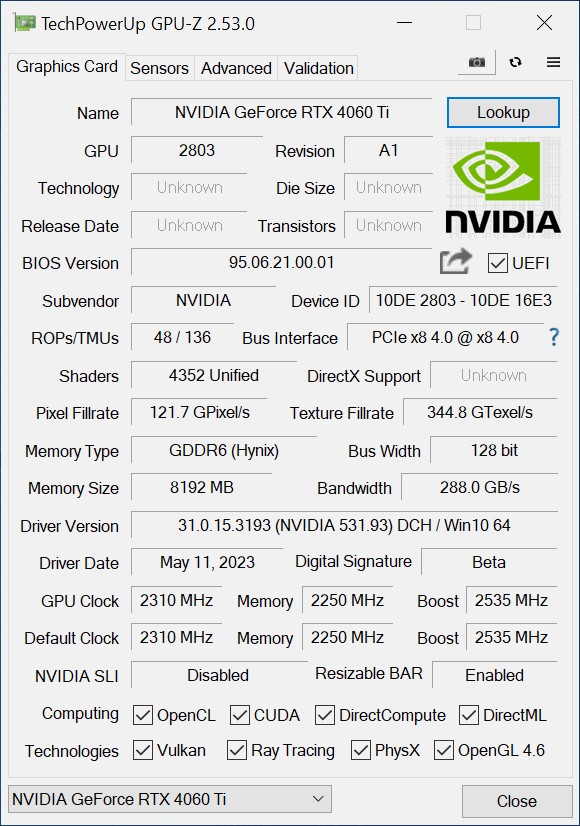 Image 57070, galerie Test NVIDIA GeForce RTX 4060 Ti FE : Ada Lovelace se rend plus accessible !