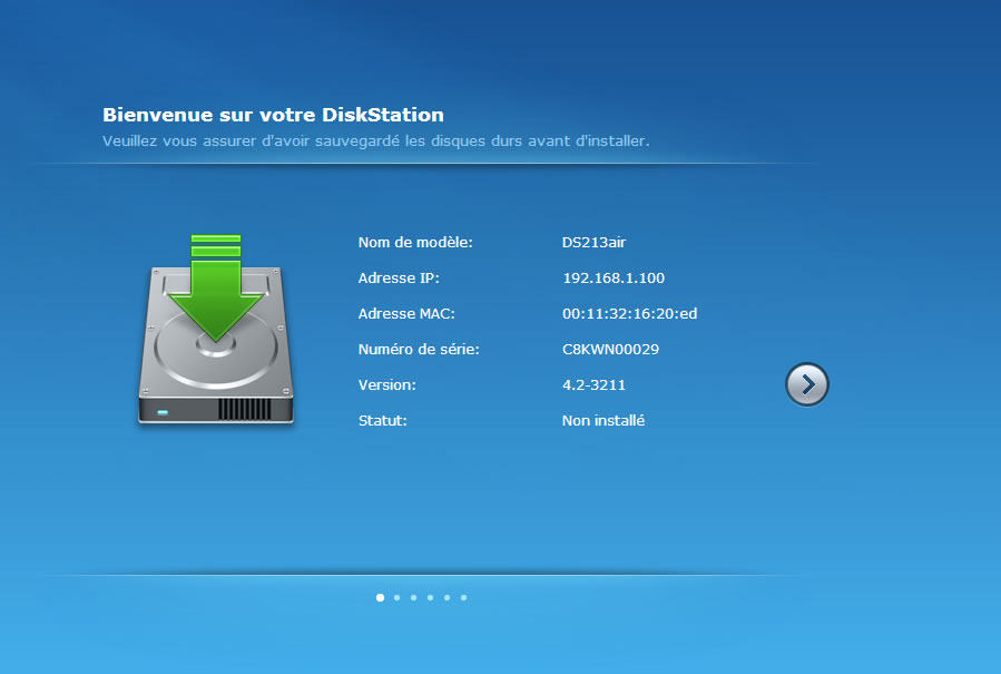 Image 19200, galerie NAS Synology DS213-air