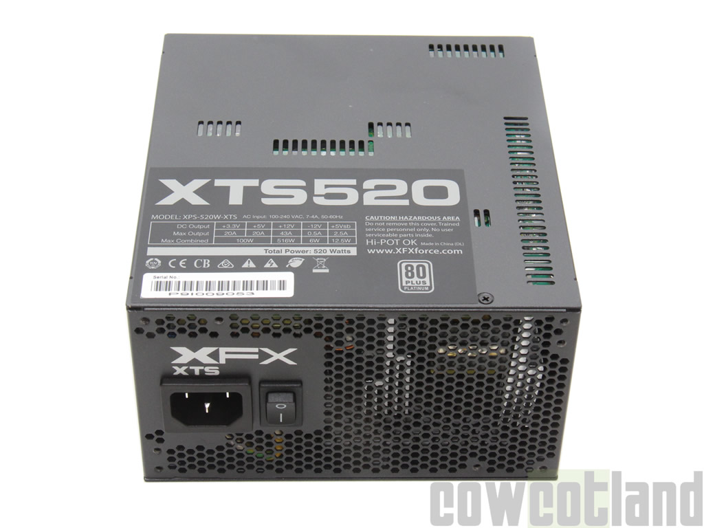 Image 27683, galerie Test alimentation XFX XTS 520 watts